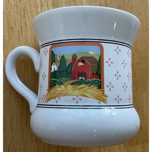 Vandor Country Farmhouse Mug Vintage 1981 Collectible Pelzman Designs.